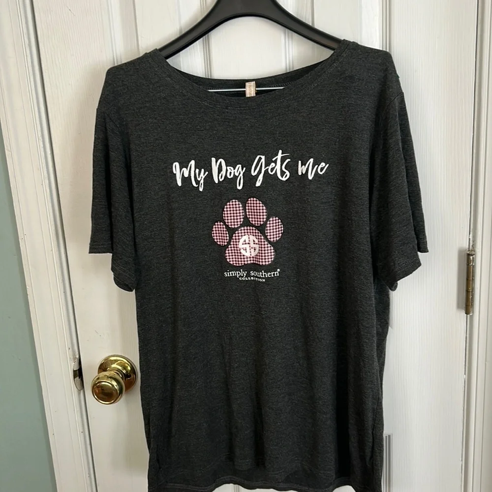 Simply Southern black cotton tee shirt
